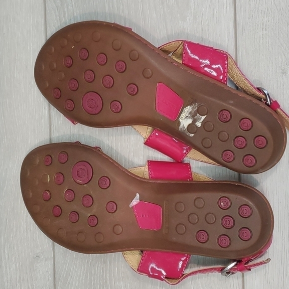 Born Women Ankle Pink Strap Condition Sandals Flats shoes sz 6 - Picture 9 of 11